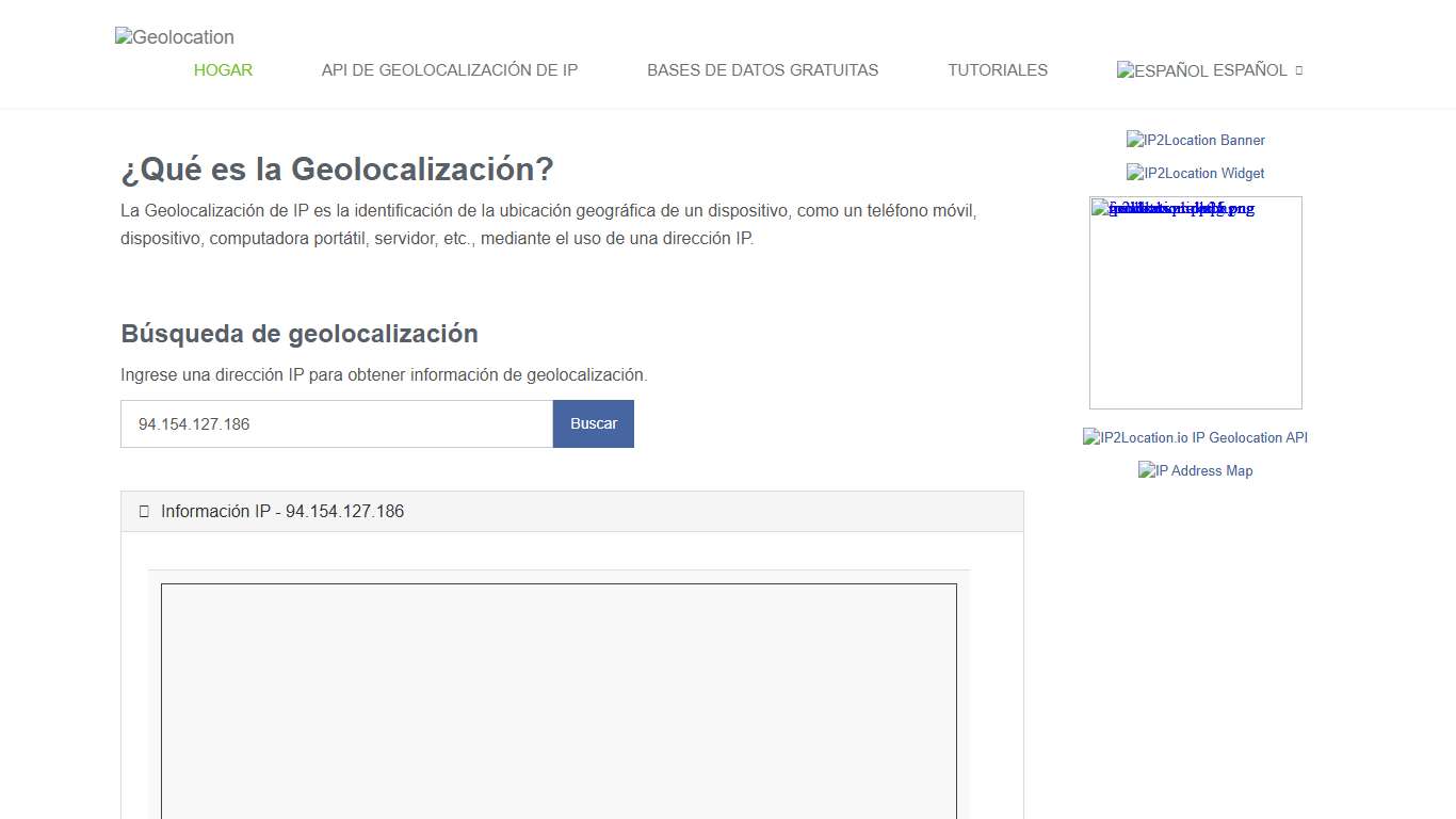 Geolocalizar la ubicación de una dirección IP Geolocalización
