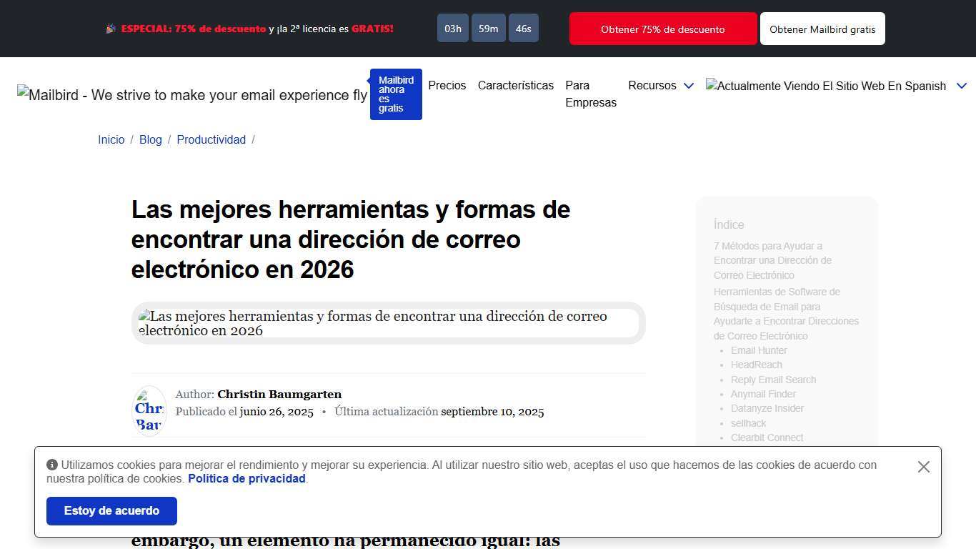 Mejores herramientas para encontrar correos en 2026 Mailbird